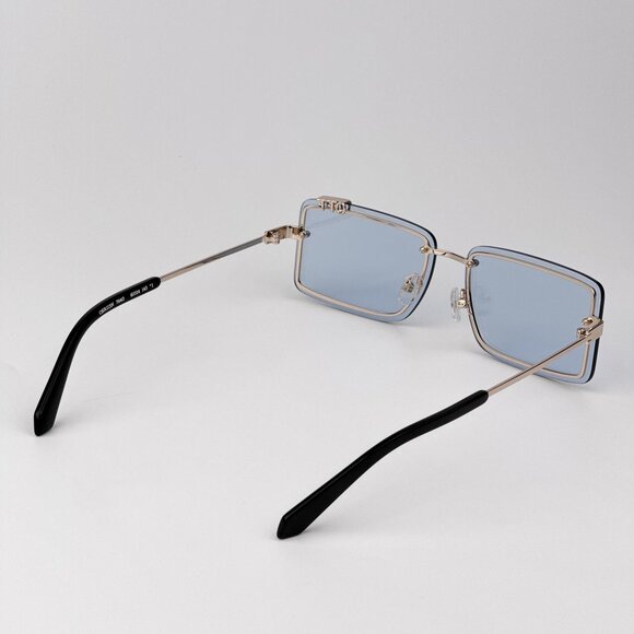 Off-White TAMPA Men Sunglasses Gold Blue Rectangular | Model OERI13N 7640 main image 4